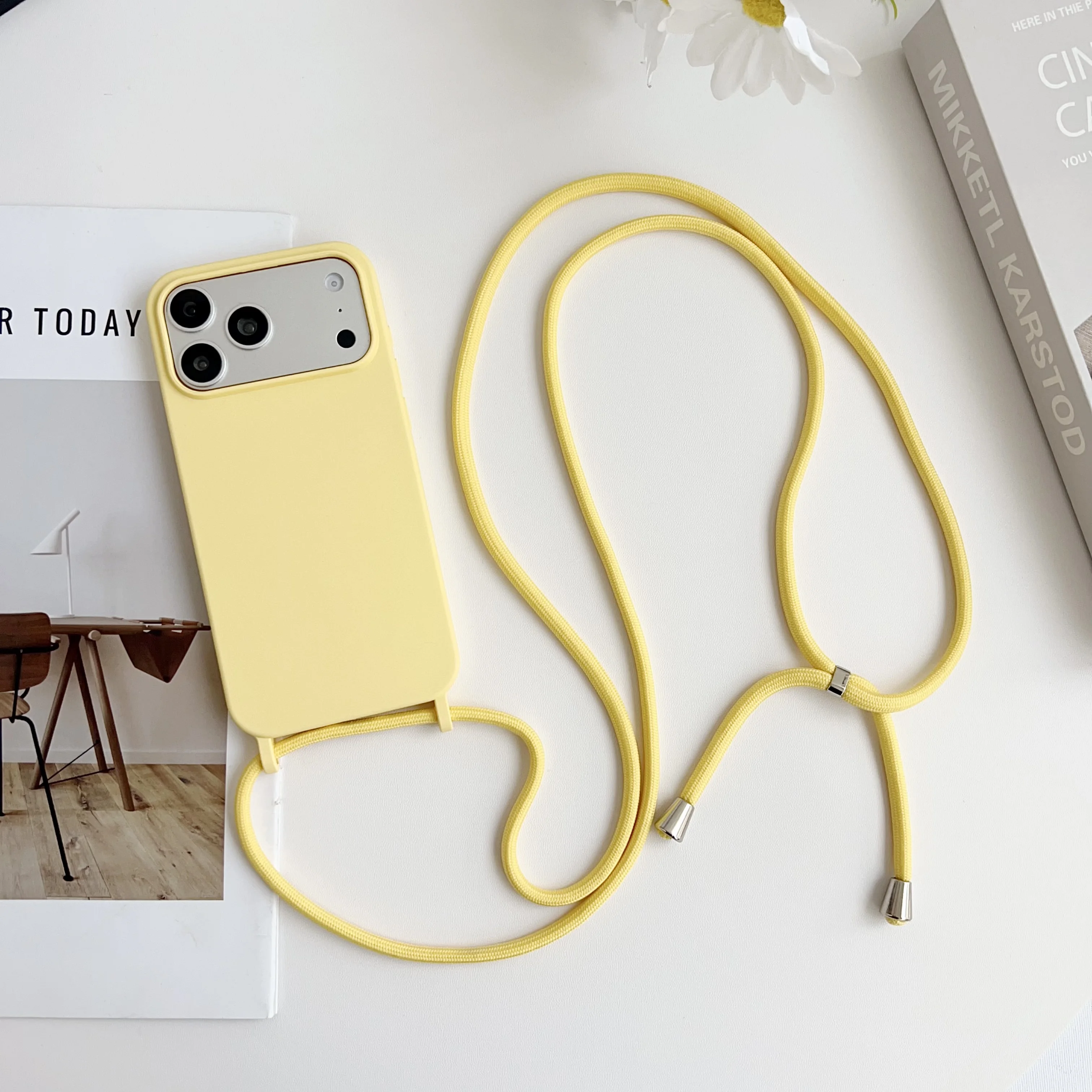Candy Crossbody Lanyard Cord Silicone Case with Necklace Strap - Soft Bumper Cover