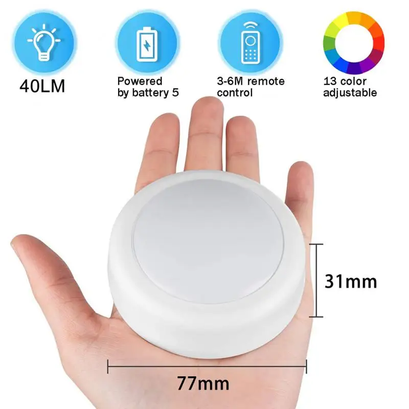 

Plastics Led Table Bedside Lamps Multi-color Color Matching Design Portable Lighting Lamp Home-appliance Led Cabinet Light