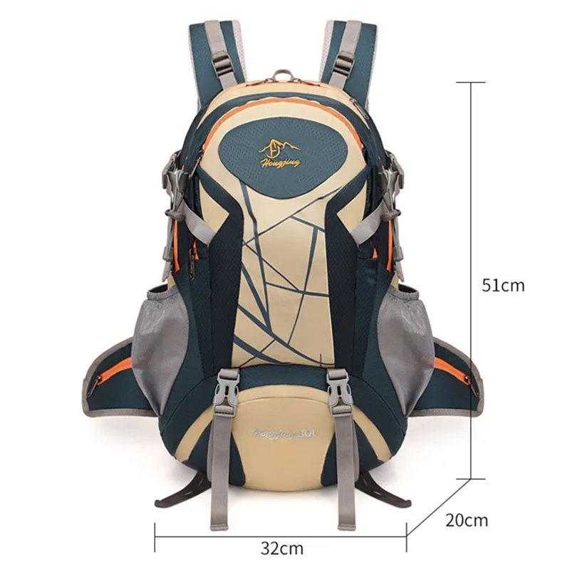 Oulylan Travel Hiking Backpack Sports Cycling Camping Backpack Rucksack Men Mountaineering Trekking Duffle Bagpack 30L Unisex 4