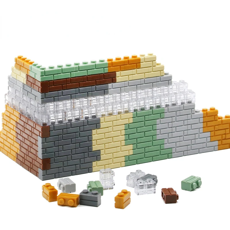 

1x2 кирпичи высокой кирпичной стены, мелкие игрушки, базовая деталь, детали, аксессуары, совместимые с 98283 деталями конструктора «сделай сам»
