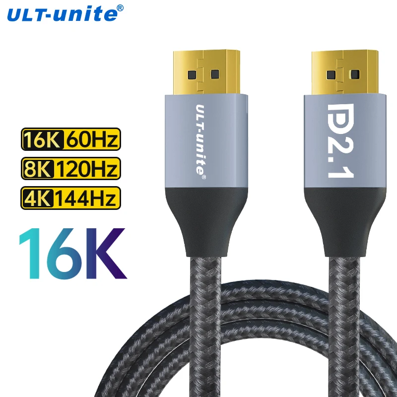Displayport 2 1 cable 16k60hz 8k120hz 80gbps dp 2 0 cable hdcp dsc 1 2a