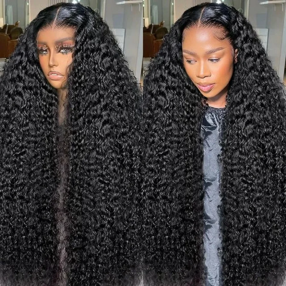 

13x6 water wave wig for women choice on sale 13x4 deep wave hd lace front human hair wigs 200 Density glueless wigs wear and go