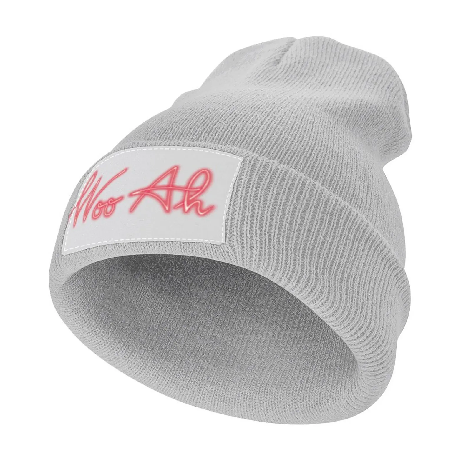 

Coral Neon Woo-Ah - no background Knitted Hat Golf Hat summer hats Sun Hat For Children Kids Hat Caps For Men Women's