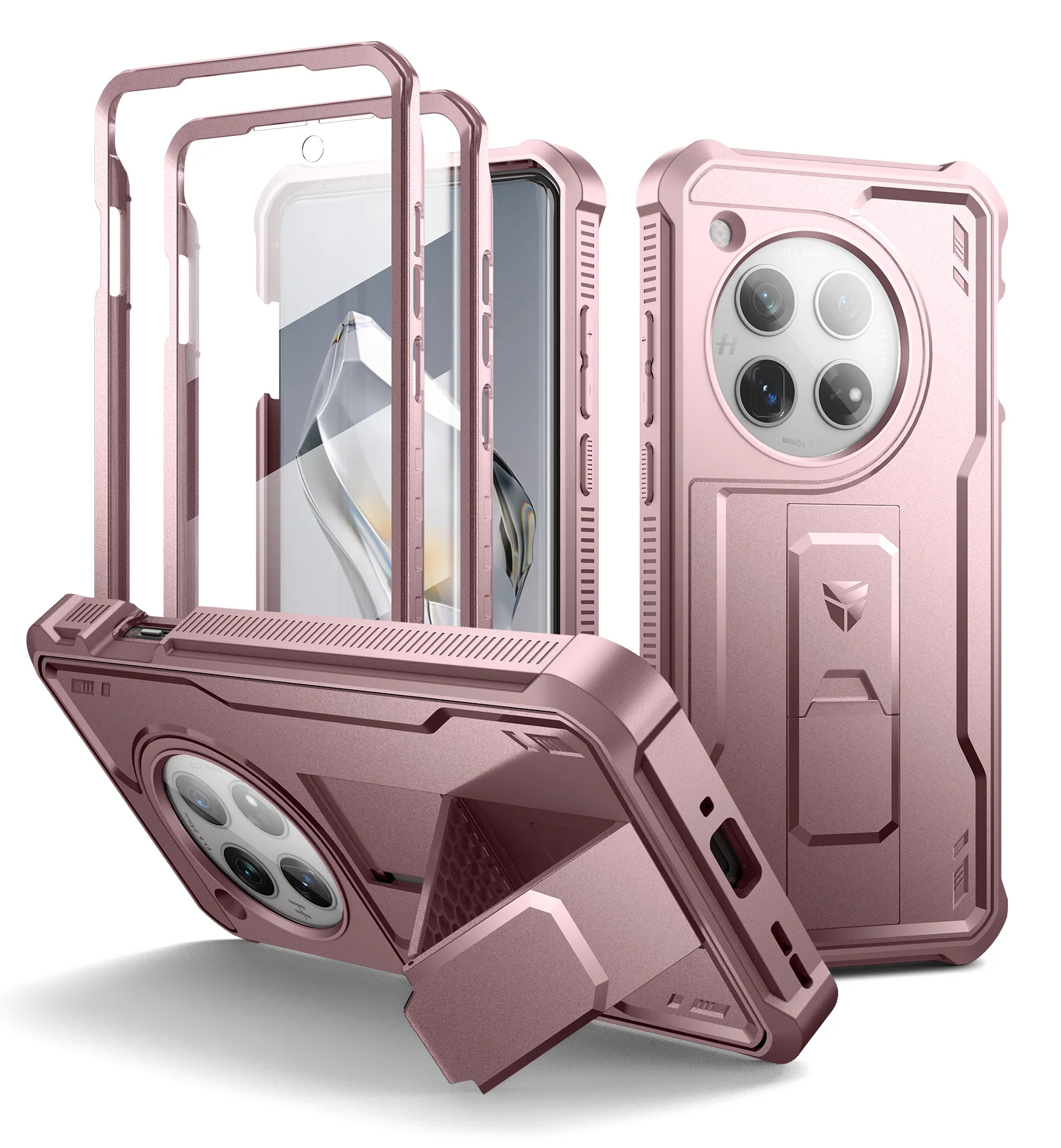 Full Body Military Grade Armor Shockproof Case with Built-in Screen Protector and Bracket