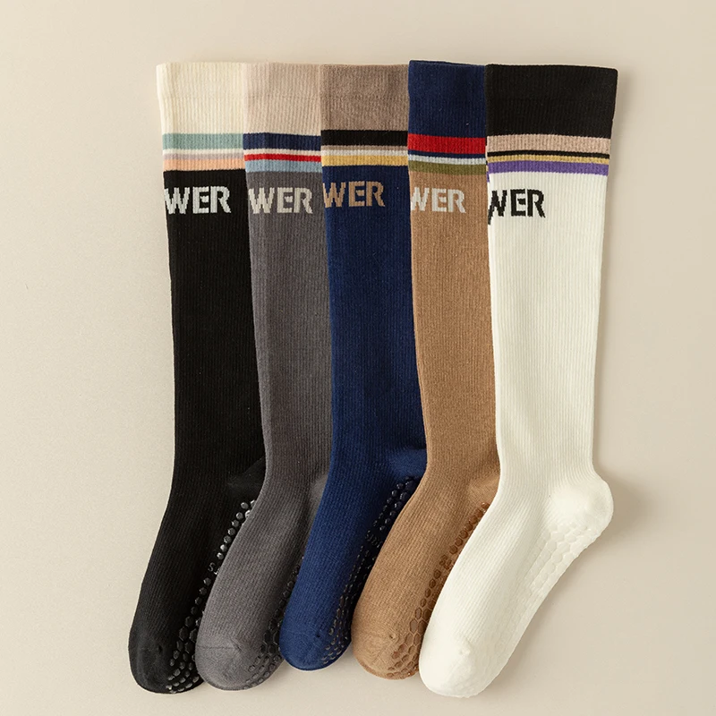 Sports Socks Women's Knee And Calf Socks Pure Cotton Running Fitness Yoga Medium Tube Pressure Pure Cotton Knee Length Stockings sports socks womens socks women socks medium length socks medium tube socks