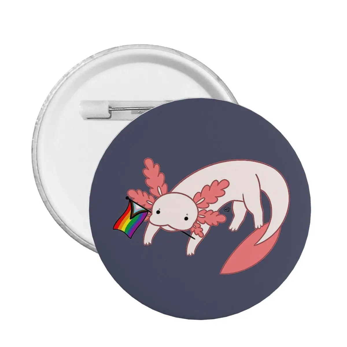 Pride Lgbt Progress Pride Flag Axolotl Hexagon Salamander Soft Button Pin Spilla Personalizzabile Spilla Decorativa Boyfriend