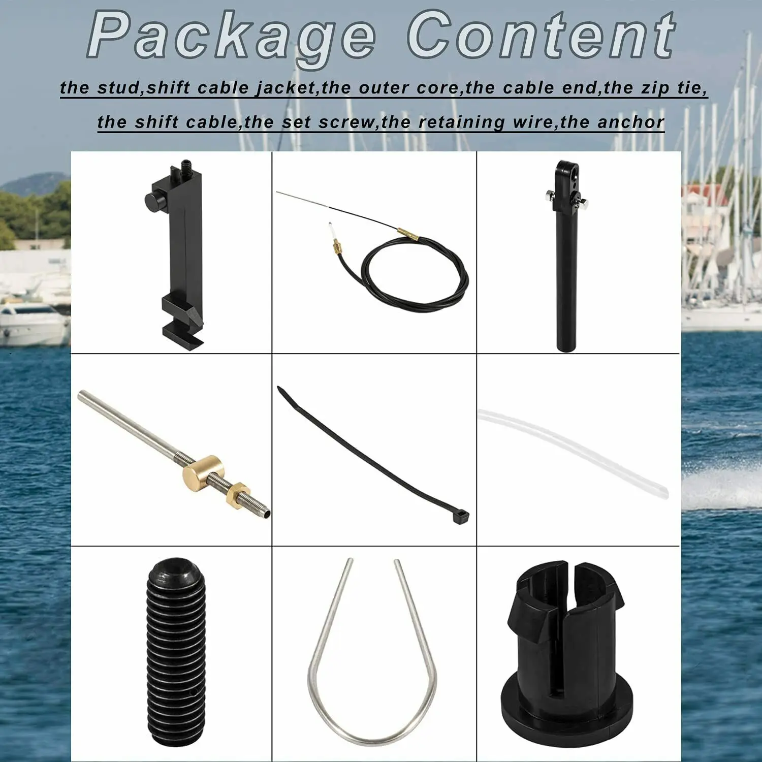 Chuangqian 865436a02 Lower Shift Cable Kit Yacht Accessories For 