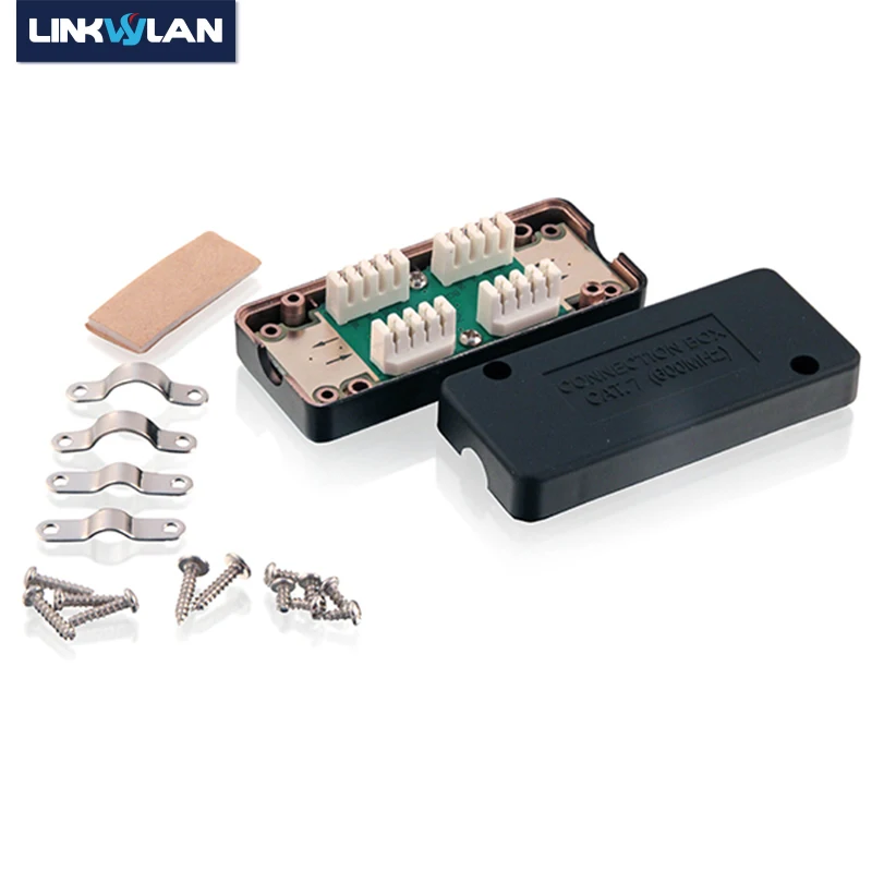 Linkwylan Network CAT7 600MHz Ethernet LAN Cable Junction Box LSA Connection Adaptor  RJ45 Extention Adapter