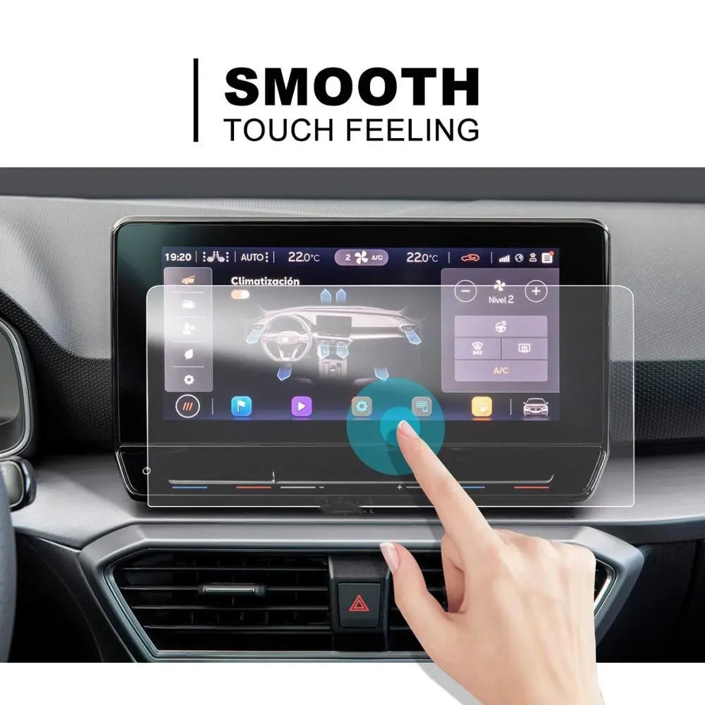 

2 PCS Car GPS Navigation Protective Film For Leon MK4 Navi System 10 Inch 2020 LCD screen PET protective film Anti-scratch