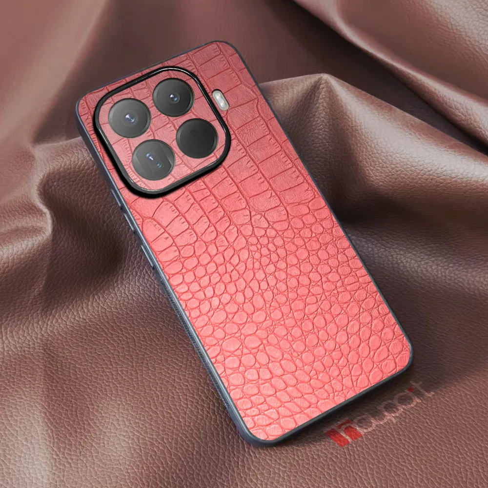 Elegant Leather Phone Case with Silicone Protection - Premium Back Cover