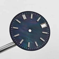 Blue Luminous Dial for DIY Watch Modification - 28.5mm (Black)