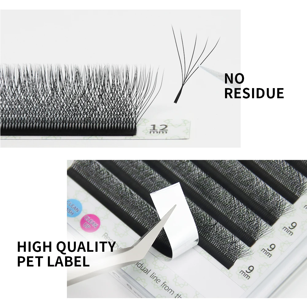 GAHAMACA Cilios W 4D 5D W-shaped Eyelash Extension Automatic Flowering W Lashes C/D Curl High Quality Individual Fake Eyelashes