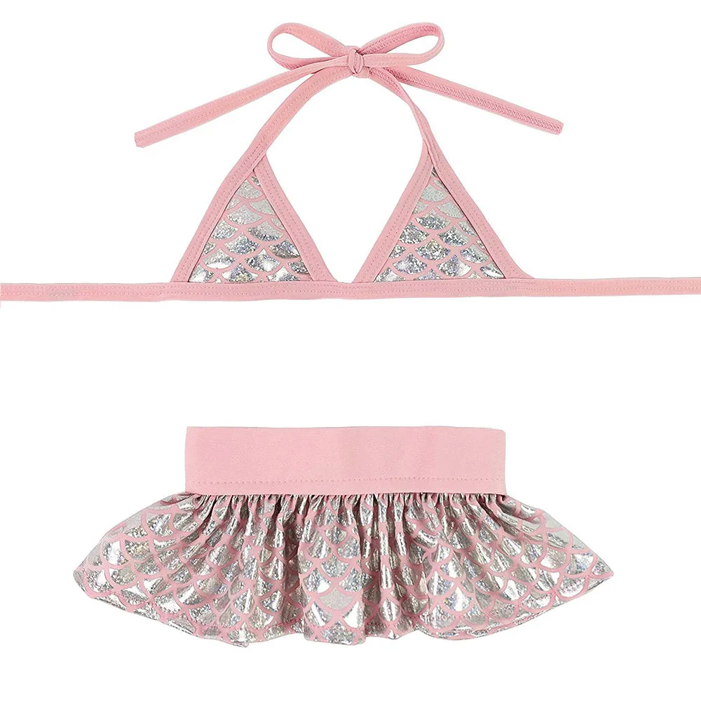 Pet Summer Clothes Puppy Dog Sexy Bikini Set Outdoor Beach Dog Cat Mermaid Swimsuit Adjustable Strap Bra and Skirt for Small