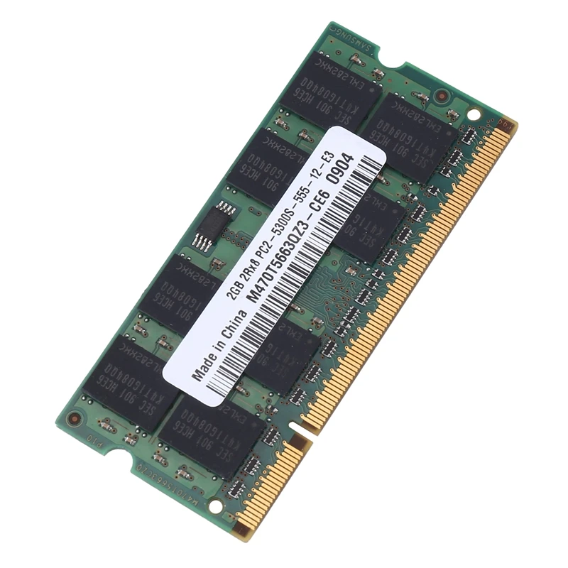 

DDR2 2GB RAM Memory PC2 5300 Laptop RAM Memoria SODIMM RAM Accessories Component Parts 667Mhz Memory 200Pin RAM Memory