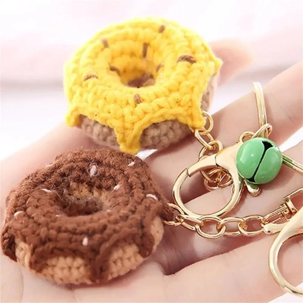 Lemon Donut Fruit Keychain Crocheted Watermelon Knitting Car Keychain Hand-woven Wool Knitted Keyring Car Key Holder 9 Scce1109559be4c2f90243002d92b4181N