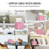 Custom Pink Hearts Pattern Tissue Box Cover Square PU Leather Facial Tissues Holder for Home 5