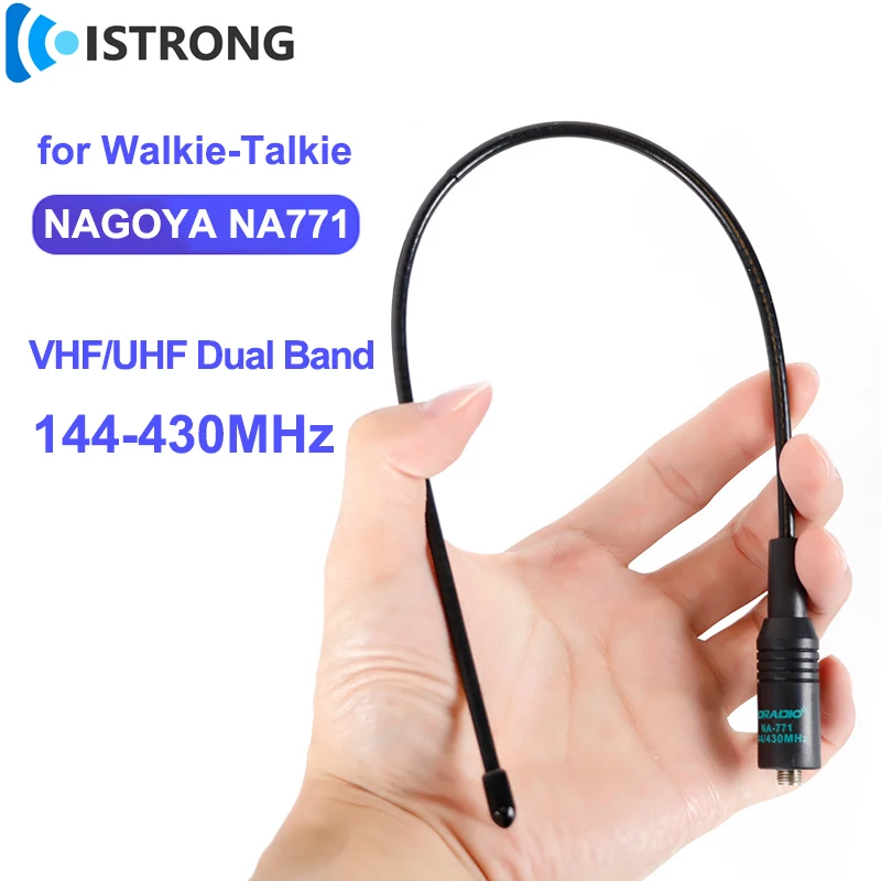 Nagoya Na-771 Originale Vhf/Uhf Radio Antenna Amplificatore Walkie-Talkie Flessibile Whip Antenna 144/430Mh Dual Band Signal Booster