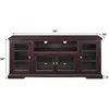Brahm Classic Glass Door Storage TV Console for TVs up to 80 Inches, 70 Inch, Espresso Brown 2