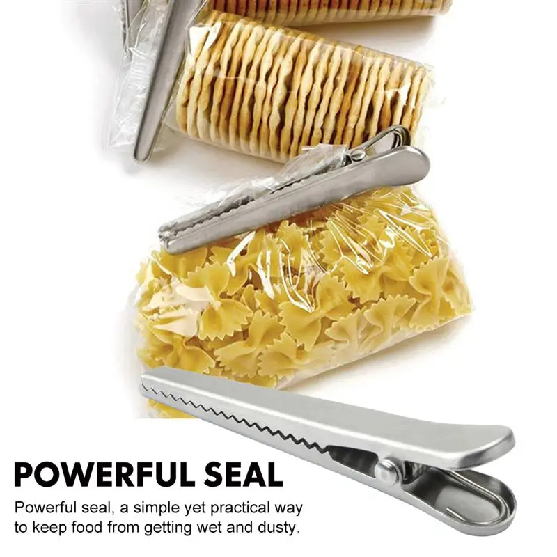 Sealing Clips Sealing Clips Bag Stainless Steel Food Air Chip Duty Heavy Tight Clamp Supplies Home