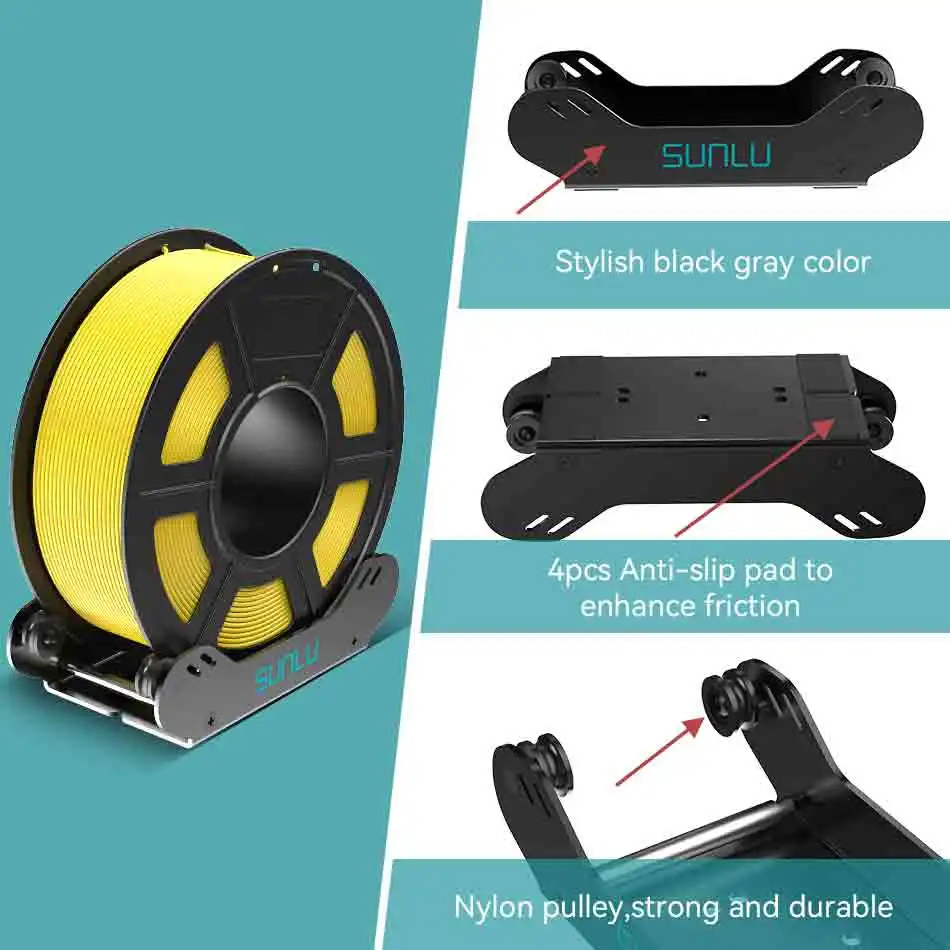 3D 프린터 필라멘트 거치대, SUNLU 3D 필라멘트 랙 브래킷 지지대, PLA, PETG, ABS, PA, ASA, 3D 인쇄 재료, 1 kg, 2 kg, 3 kg, 5kg
