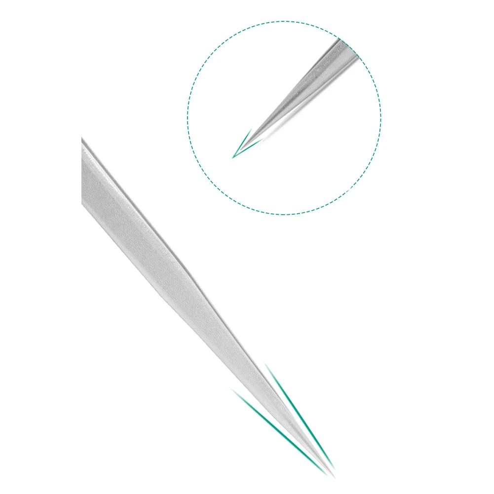 1PC Tweezers Stainless Steel High Precision Elbow Fine Tip Anti-Static Repair Tool For Electronics Small Accessories