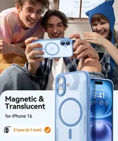 Magnetic Matte Translucent Armor Shockproof Case For iPhone 17 16 15 14 13 12 11 Pro Max Plus Magsafe Wireless Charge Cover2026 - Image 2