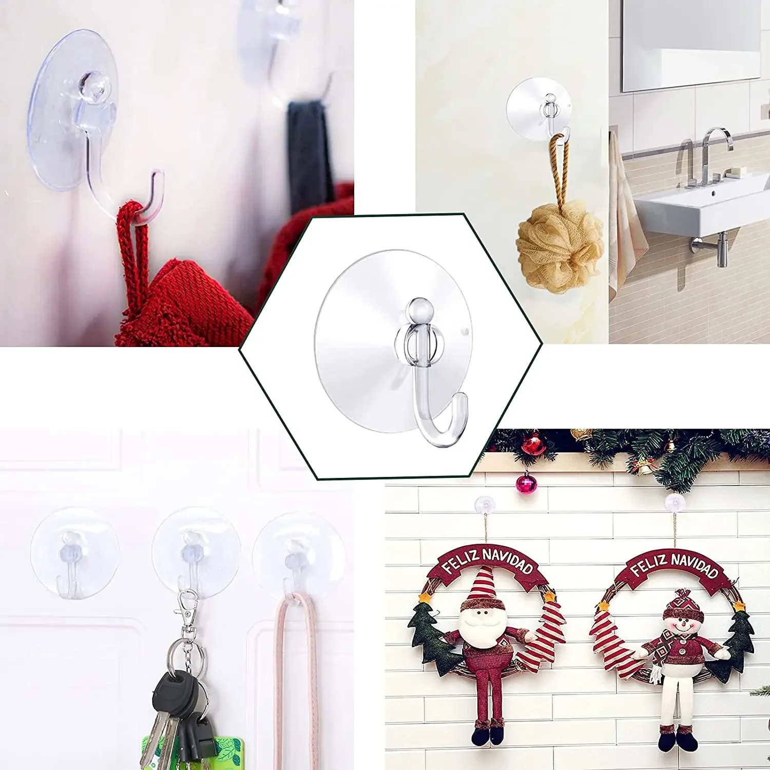 30 Ventouses Champignon 30mm Transparentes - Fixation Sans Perçage Pour Décoration, Douche, Guirlandes