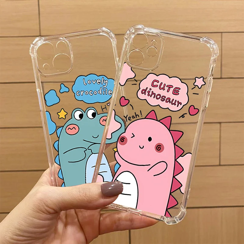 Cartoon Pattern Transparent Phone Case