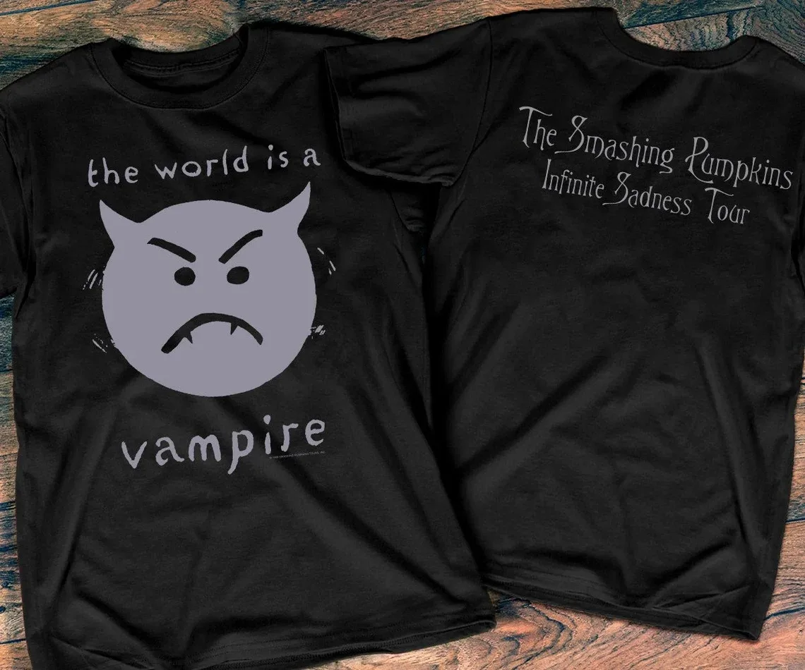 

Smashing Pumpkins World Is A Vampire Cotton Black Unisex Sided Shirt
