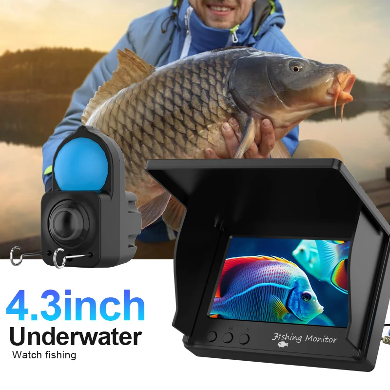 Underwater camera Underwater camera 1080p 4.3 inch lcd Endoscope camera Waterproof 6 Hours Endurance Night Vision 15/30m For ICE/Sea