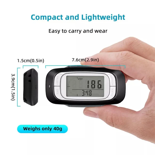 3D Sensor LCD Pedometer Steps And Calories Burned LCD Pedometer Step Distance Walking Bottom 6