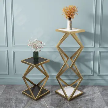 Simple European-style indoor flowerpot shelf floor-standing Side Table 6