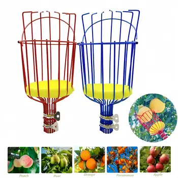 ruit Picker Pole Tool with Basket Long Handle Fruit Picking Artifact Fruit Tree Picker Apple Orange Picker Pole Tool with Basket