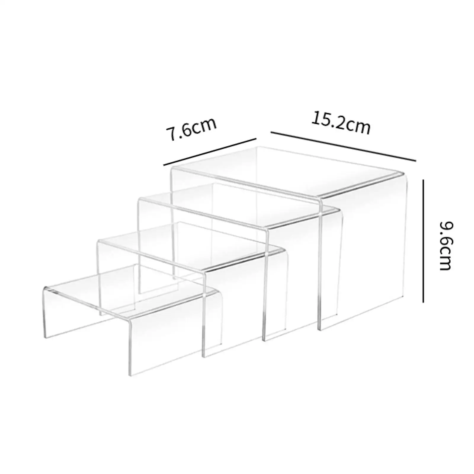 Acrylic Display Riser Layered Support Bracket for Mobile Jewelry Retail/shop