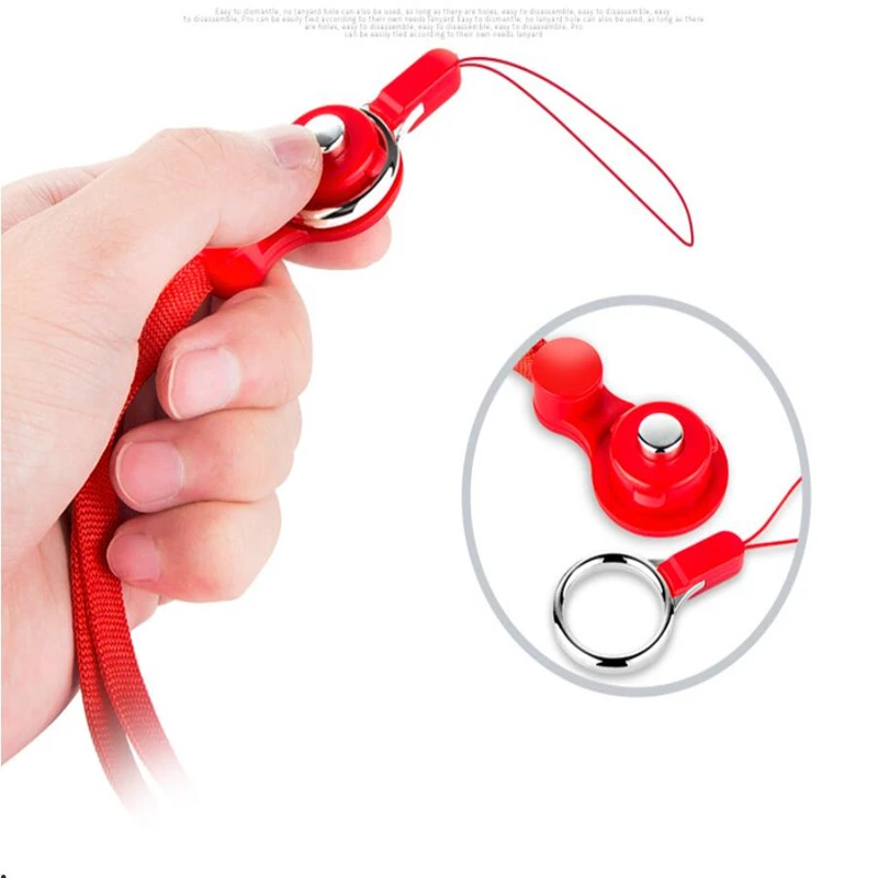 Adjustable Lanyard Strap with Detachable Phone Safety Tether