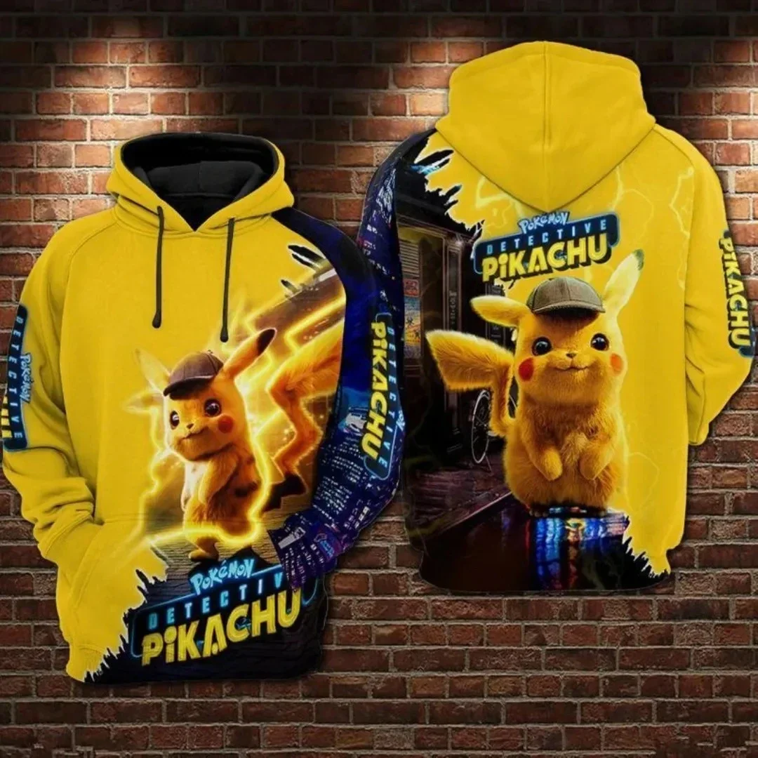 thumbnail image 1 of Pikachu Anime Elf 3D Digital Printing Fashion Casual Sweatshirt Hooded Pullover Zipper Shirt Birthday Gift, 1 of 5