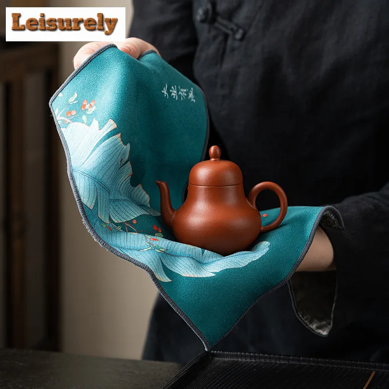 Painted Tea Towel Absorbent Rag Thickened Table Cleaning Tea Cloth Cotton Household Kitchen Cleaning Cloth Dish Cleaning Towels