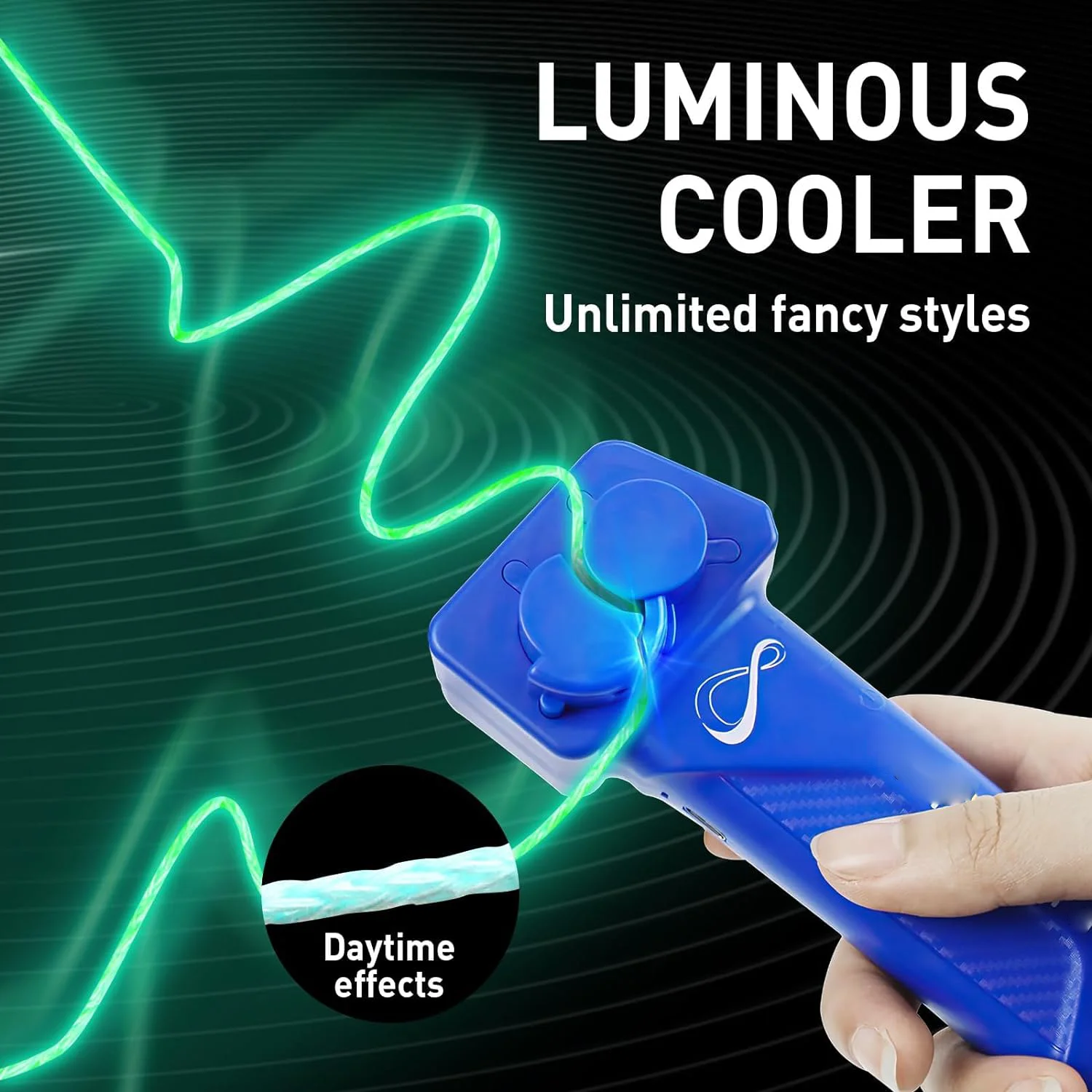 Glow-in-the-Dark Rope Launcher Fun Electric Toys Decompression Rope Handheld Adjustable Speed Glow-in-the-Dark Rope Toys