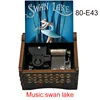 Swan Lake Music Box 18 Note Windup Clockwork Mechanism Wood Music Box for Kids toy girlfriend Play Swan Lake 5