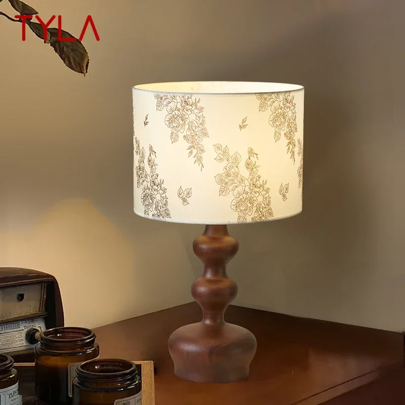 TYLA Contemporary Table Lamp Retro Creativity Living Room Study Villa Hotel Bedroom LED Bedside Desk Light