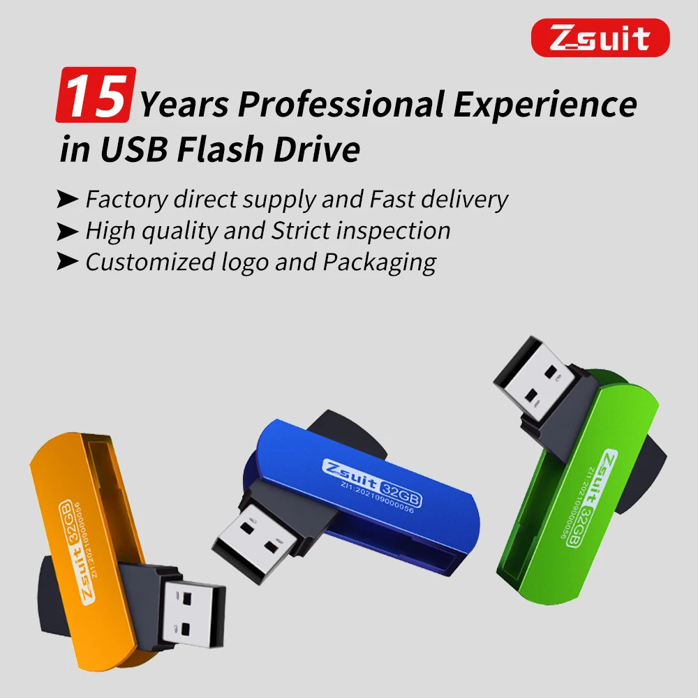 Z-suite 10PCS USB 2.0 High Speed Pen Drives 128GB Flash Memory Stick for Computer USB Metal Mini PenDrive 32GB Free Logo U Disk