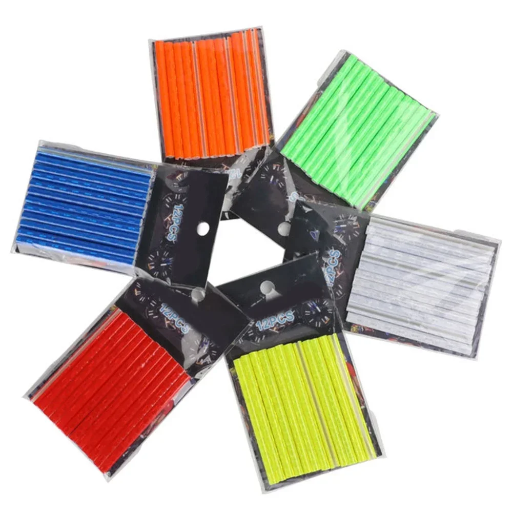Bicycle Wheel Spokes Reflective Sticker Tube Strip Cycling Reflector DIY Cycling Reflector Bike Moto Scooter Reflective 12pcs