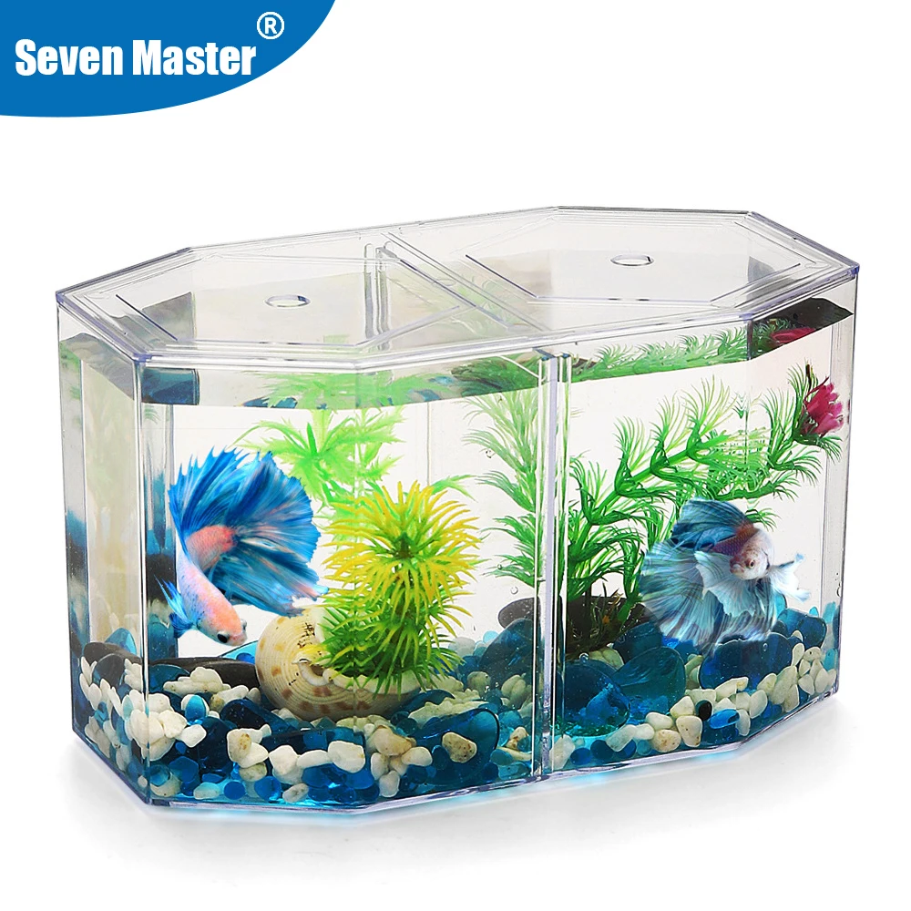 Small Fish Tank Aquarium Fish Tank Starter Kit Mini Betta Bow Tank Tiny  Aquarium Tank For Office Home Room Decor（Just The Fish Tank Without Other  Acce