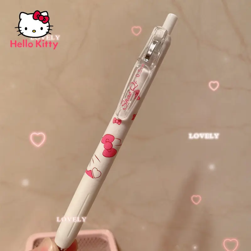 4Psc Set Sanrio Hello Kitty Gel Pens Girls Stationery Bulk Press Fountain  Pen Kawaii Pink Student Dedicated Pen School Supplies - AliExpress