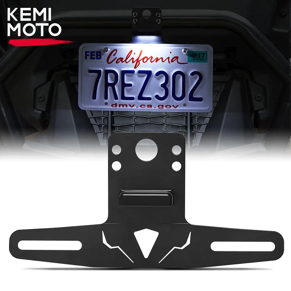 Atv Utv Street Legal Porta Targa Posteriore Quad Compatibile Con Polaris Rzr 1000 Xp Sportsman Per Can-Am Maverick Alluminio