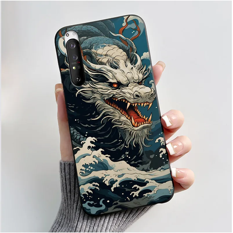 Luxury Cute Cat & Love Rabbit Black Silicone Soft Phone Case