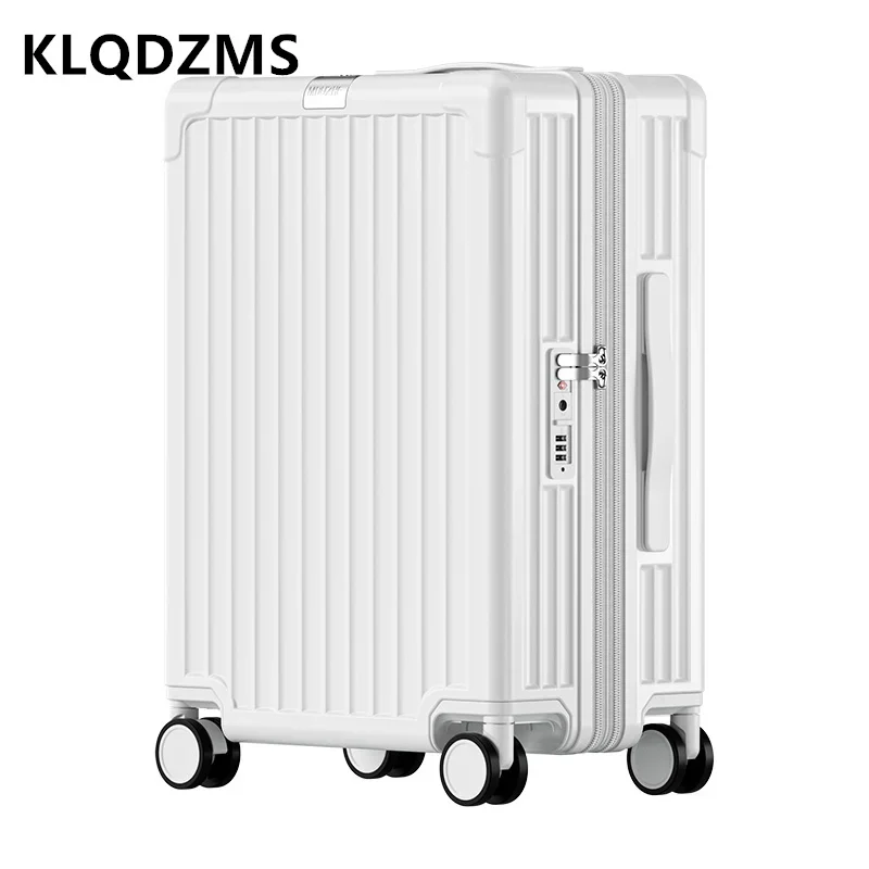KLQDZMS 20"24Inch Expandable Luggage ABS + PC Boarding Box Women's Cart Case Cart Type Travel Bag Passenger Cabin Suitcase