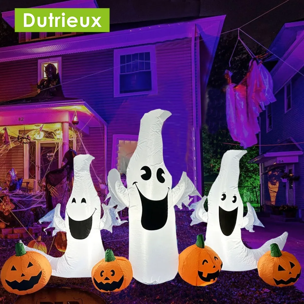 

2.3m Halloween Inflatable Mold Ghost South LED Pumpkin Lamp Indoor and Outdoor Holiday Decoration Funny Atmosphere Decoration