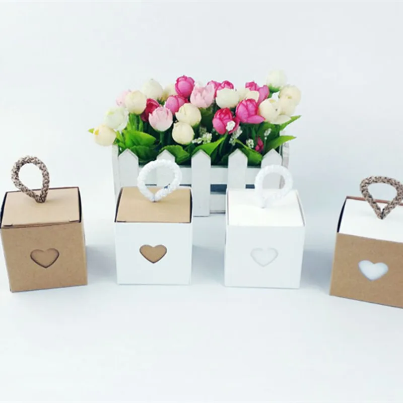 

20pcs Kraft Paper Heart Angel Candy Dragee Packaging Gift Box Baby Shower Baptism Birthday Wedding First Communion Christening