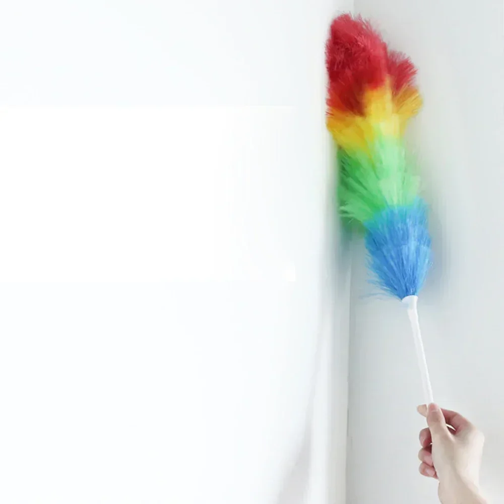 1/3pcs Household Dust Duster Plastic Feather Duster Telescopic Handle Sweeping Brush Cleaning Tool